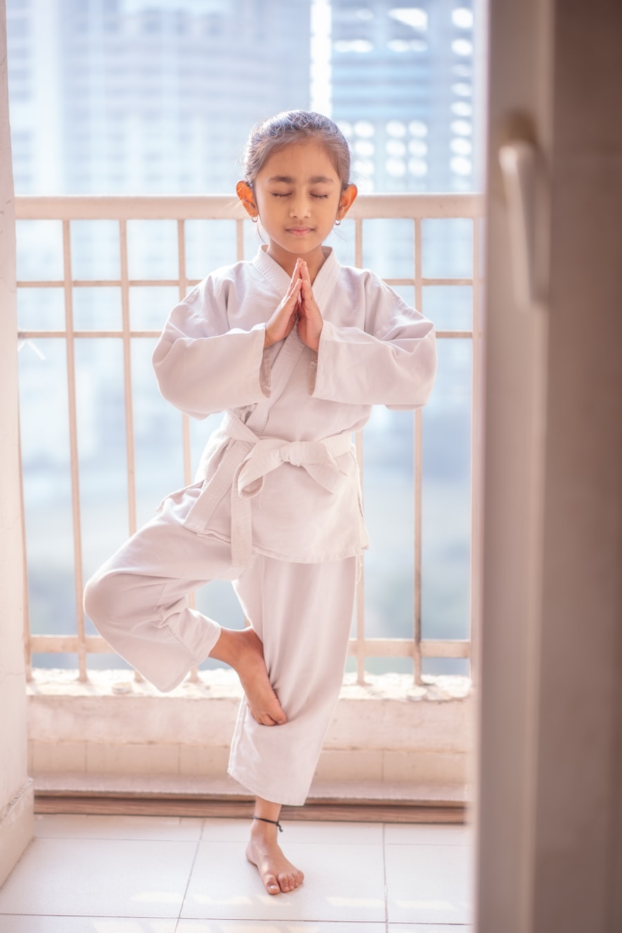 Child in tree pose