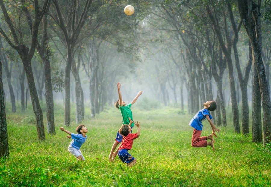 Child in tree pose